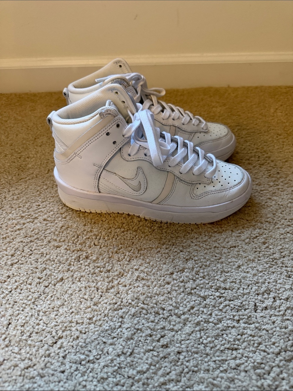Nike Women’s White High-Top Leather Sneakers